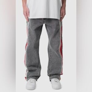 MNML ULTRA BAGGY STRIPE DENIM JEANS Sz 30 New